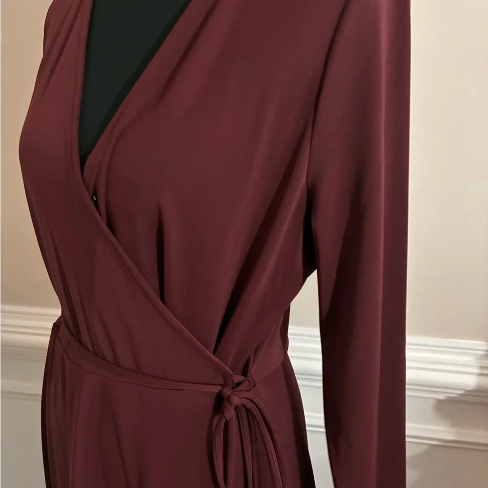 Banana Republic Deep Red Long Sleeve Dress - Picture 4 of 5